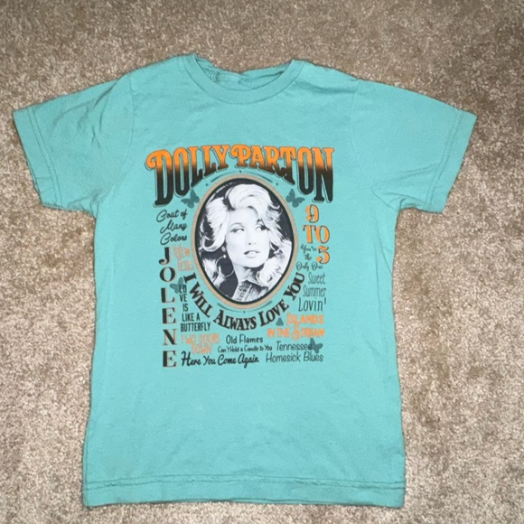Dollywood Other - Dolly Parton Graphic Tee, Turquoise, Country Music Shirt,  Size Small